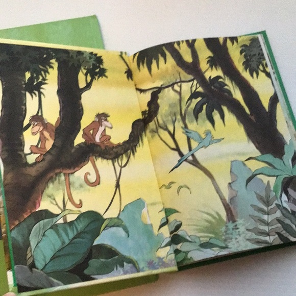 The Jungle Book vintage kids books pair Big Golden Book & Disney's Wonderful - Picture 6 of 9